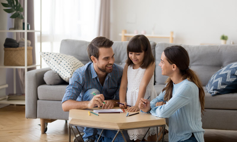 Cairns Paediatric Psychology - Encourage brave behaviour Happy family with kid playing together,